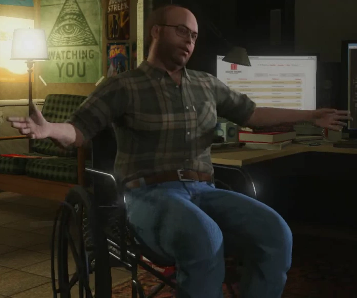 Imagen Lester en silla de ruedas.png Grand Theft Encyclopedia