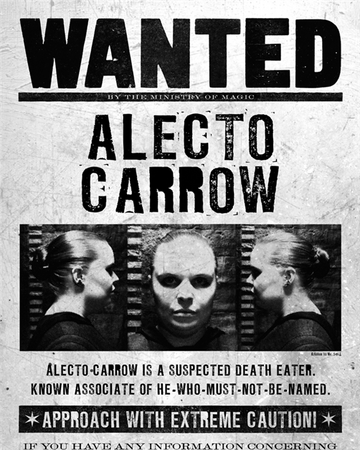Cartel De Se Busca A Alecto Carrow Harry Potter Wiki Fandom