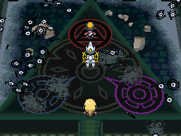 Arceus creando a Giratina en HGSS