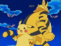 EP538 Pikachu junto a Electabuzz