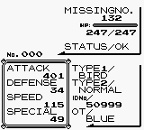 Missingno tipo pájaro
