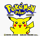 Pantalla de título Pokémon Amarillo