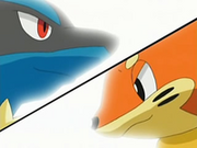 EP537 Buizel contra Lucario