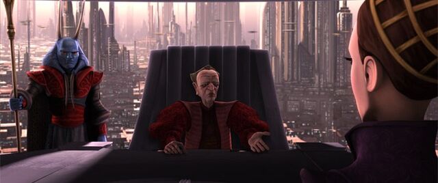 Archivo:Amidala y Palpatine hablando de la Bestia.jpg