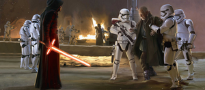 Lor San Tekka brought before Kylo Ren