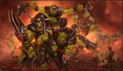 Orkos vs guardia imperial avance arrollador