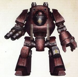Dreadnought Contemptor Eduhkar Capítulo Sol Serrado Portadores de la Palabra