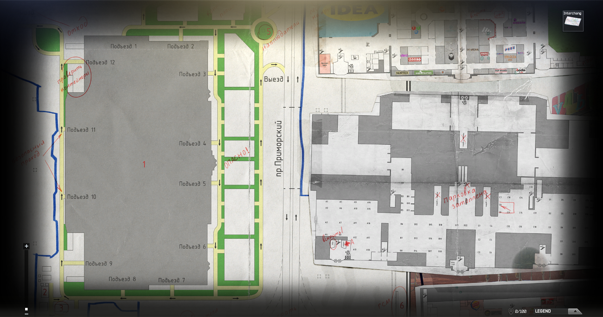 escape from tarkov interchange map