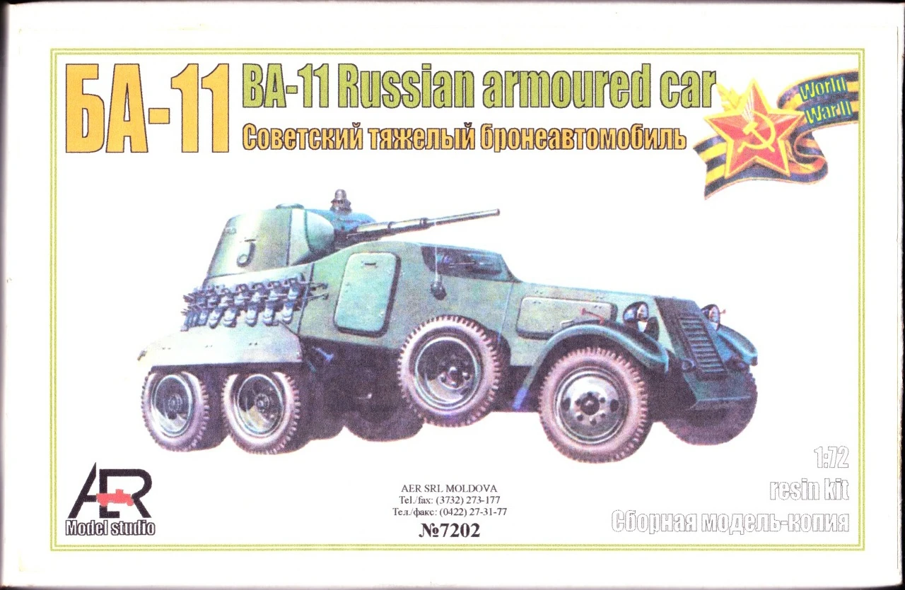 AER 1/72 7202 BA11 Russian armoured car Encyclopedia of Scale Models