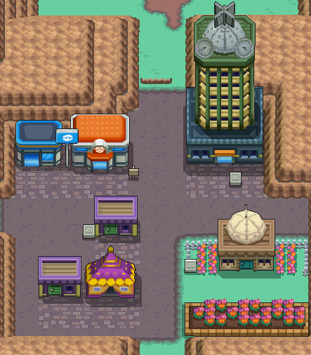 Lavender Town in Pokémon Heartgold and Soulsilver