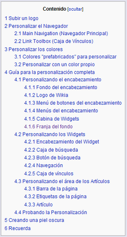 Sample toc