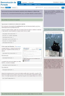 Main page example layout