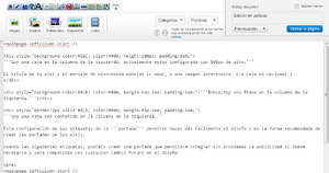 Main page tags editor