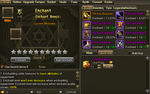 Enchant screen