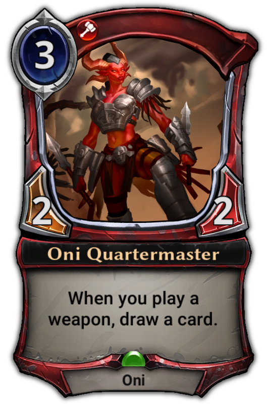 oni quartermaster eternal card game wikia fandom powered by wikia