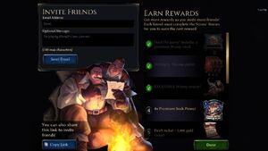 Recruit A Friend interface