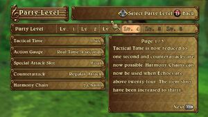 Party Level Increase Description