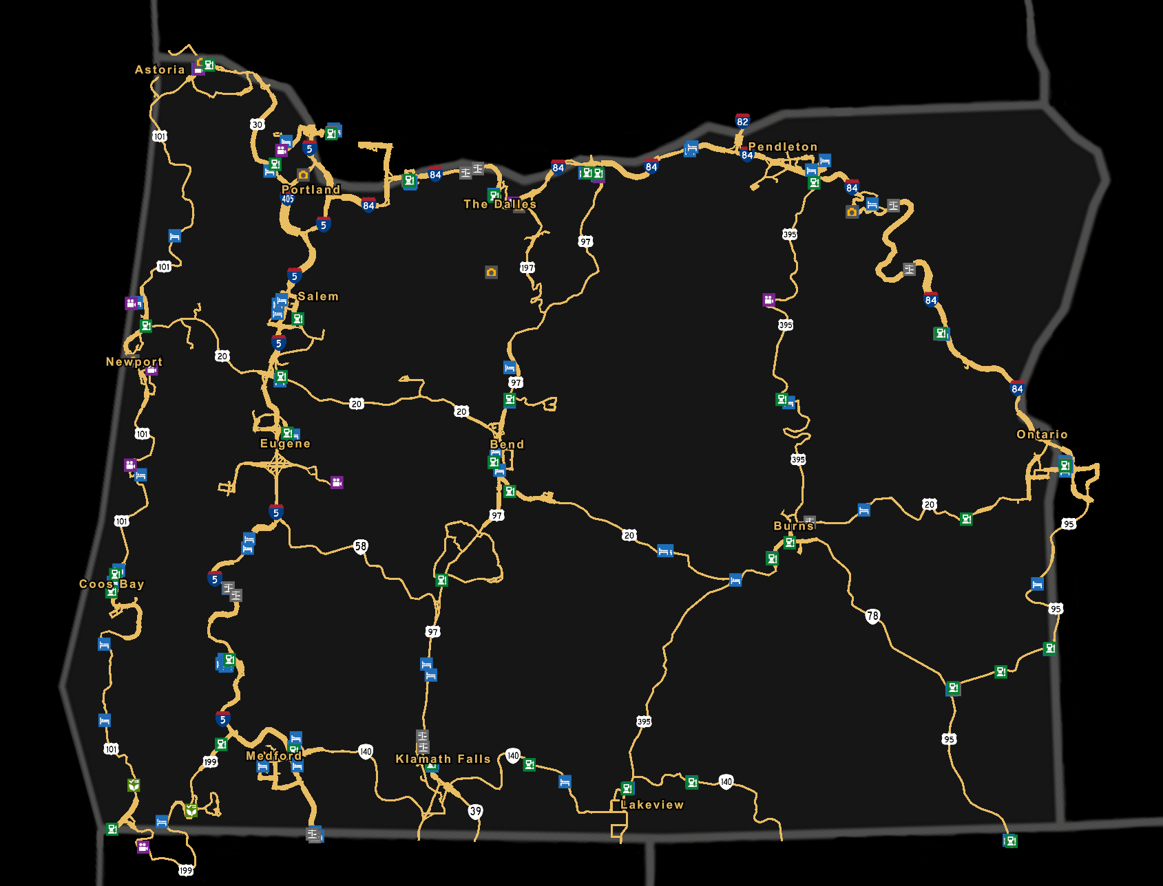 American Truck Simulator Oregon Map Oregon | Truck Simulator Wiki | Fandom