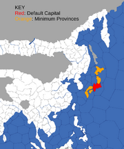 "Map showing provinces that can form Nippon "