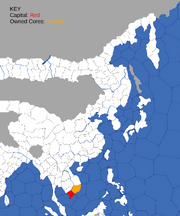 "Map showing Champa 's starting position in 1419"