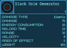 Black Hole Generator Details