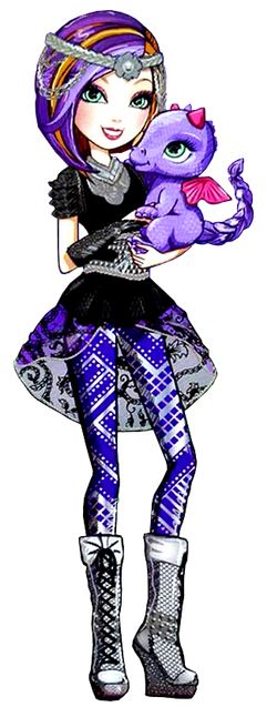 Ever After High Dragon Games Raven Queen Replacement Pants Leggings Purple Black