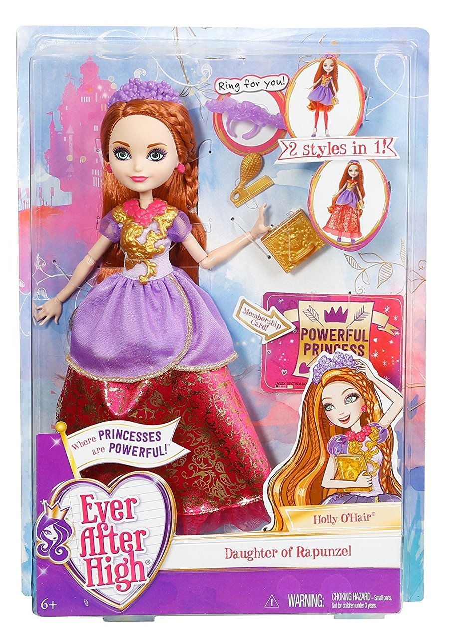 ever after high hairstyling holly doll