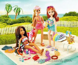 3 barbie friends