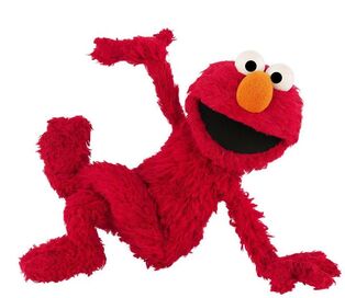 Elmo laying down