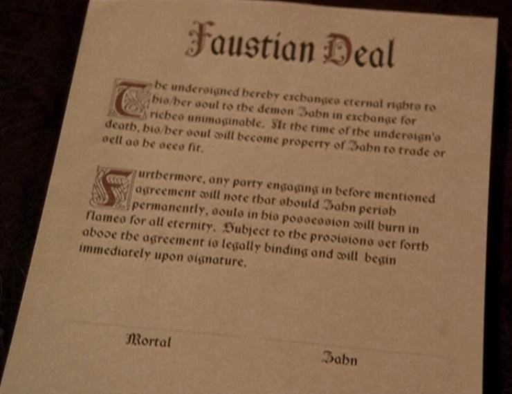Faustian Deals The Evil Wiki FANDOM powered by Wikia