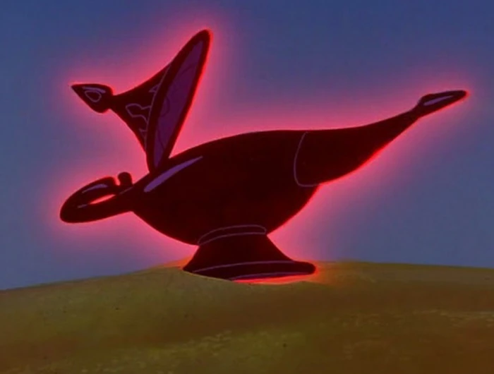 Image Genie Jafar's glowing Lamp.jpg The Evil Wiki FANDOM powered