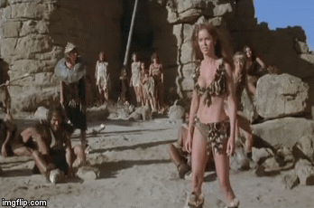 Barbara Bach caveman KO