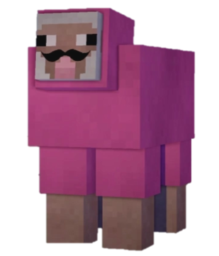 minecraft pink sheep plush