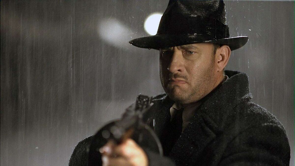 road-to-perdition Tom Hanks wielding a Tommy gun