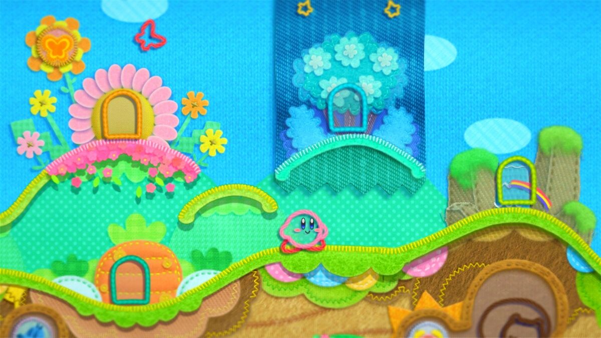Kirby and his world get an arts and crafts makeover in Kirby's Epic Yarn.