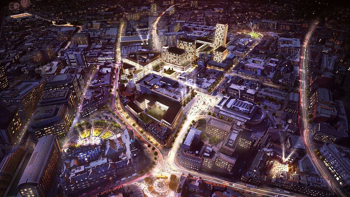 Sheffield, South Yorkshire, aerial view. 