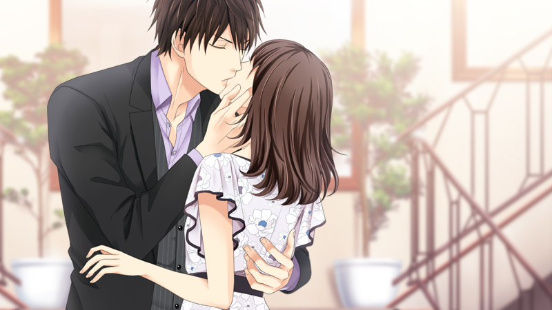 Eisuke Ichinomiya kisses the main character.