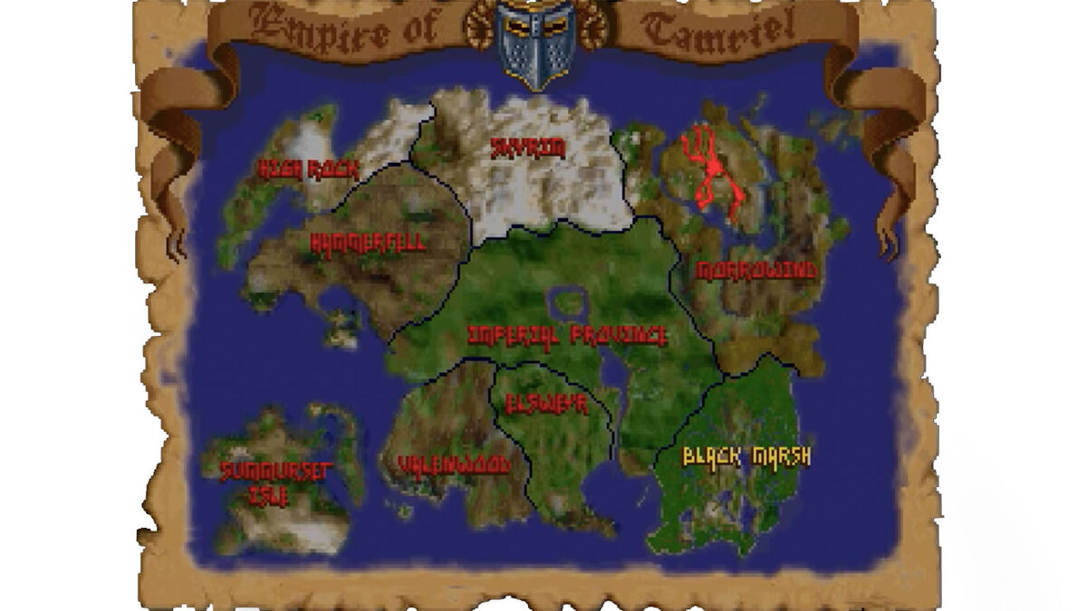 Elder Scrolls Arena map