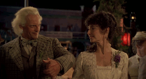 Doc Brown dancing with Clara