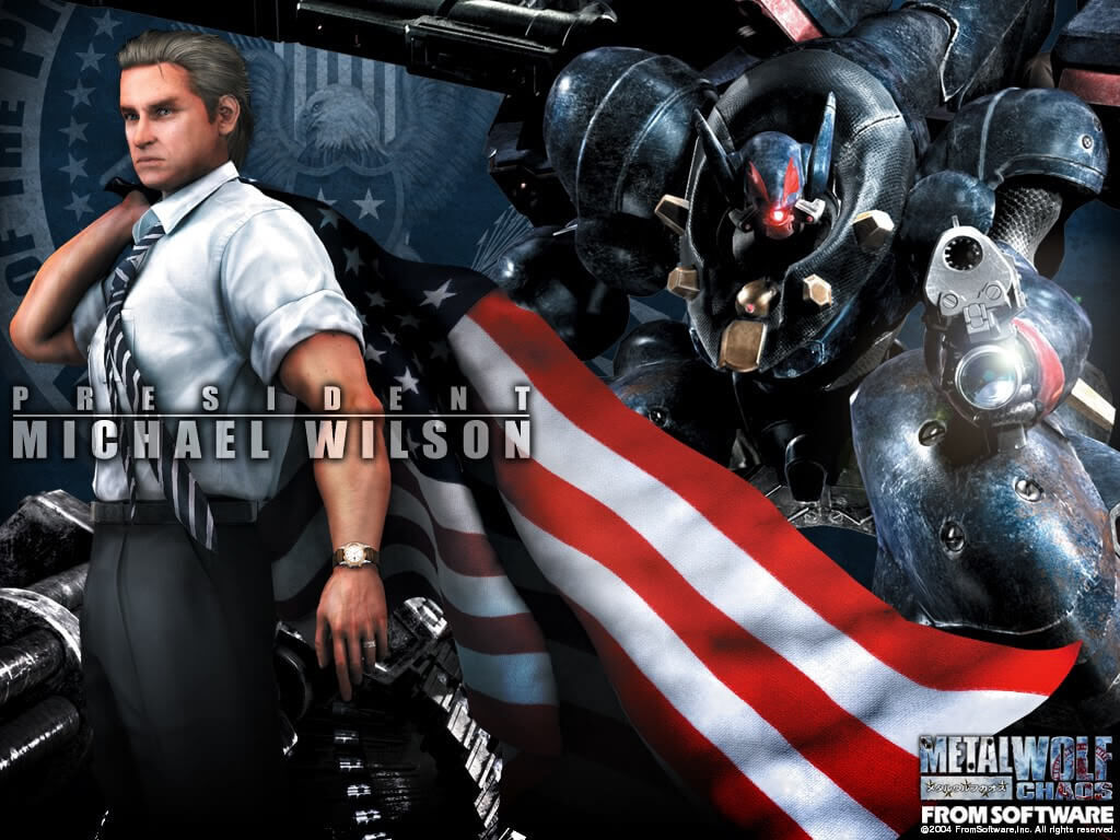 Metal Wolf Chaos President Patriotic