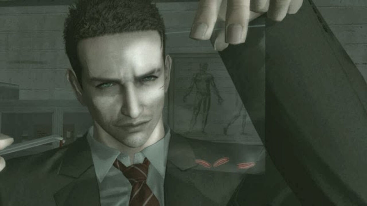 Francis York Morgan discovering the red seeds evidence in Deadly Premonition.