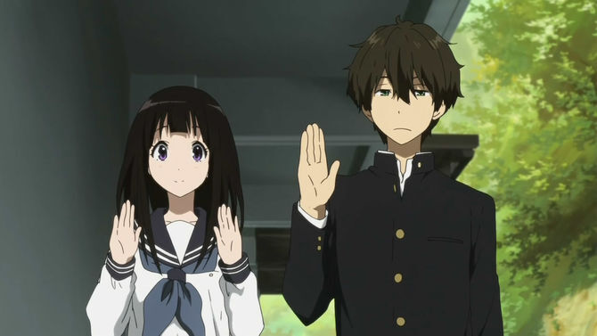anime without big breasts Hyouka