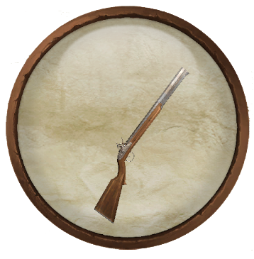 Iron flintlock rifle