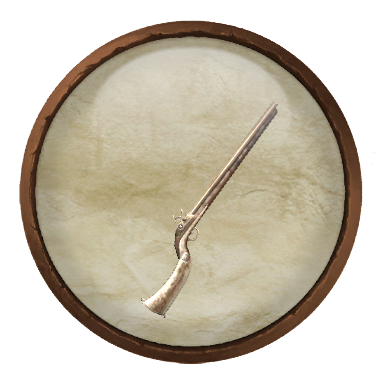 Steel flintlock rifle