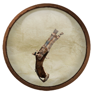 Rusty flintlock pistol