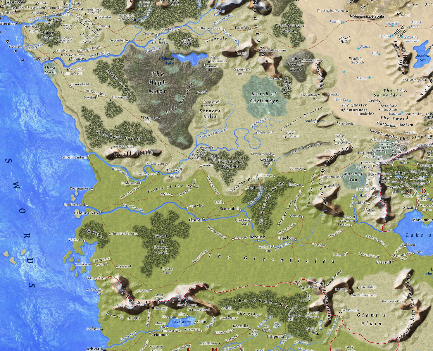 Zachodnie Ziemie Centralne | Wiki Forgotten Realms | Fandom