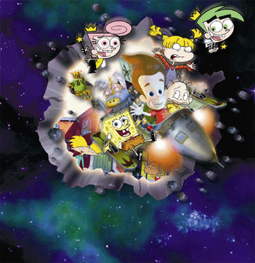Universal Studios Jimmy Neutron's Nicktoon Blast Character Poster