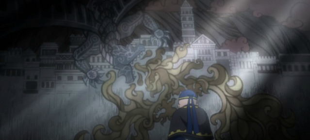 Fichier:Derton devant la fresque de la Fête du Roi Dragon.png