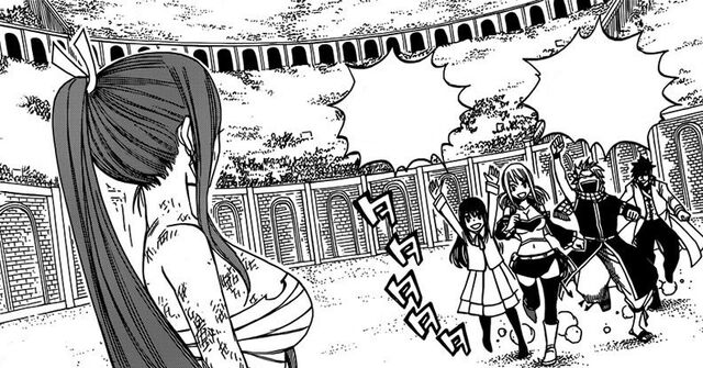Fichier:Natsu et co viennent féliciter Erza.jpg