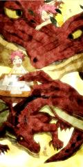 Igneel criant en Natsu